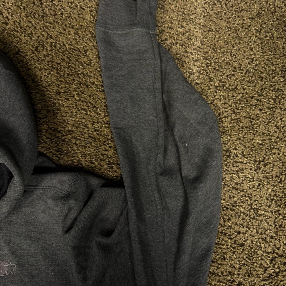 Starter Men's Charcoal Gray Full-Zip Hoodie 2XL - Picture 5 of 16